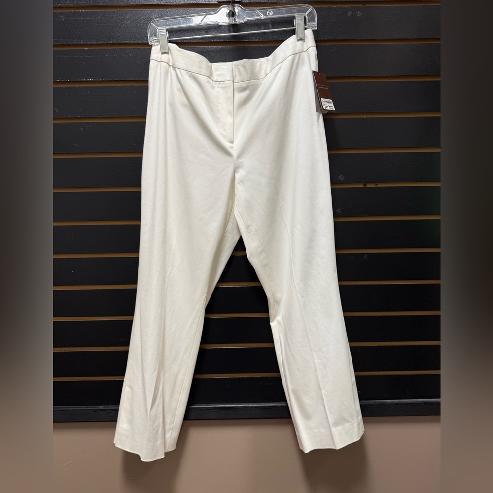 Tesori White Straight Leg Dress Pants Size 8 Nordstrom Exclusive NWT